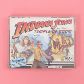 Indiana Jones & The Temple Of Doom Game Cassette For Commodore 64/128
