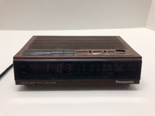 Vintage Panasonic Rc - 6060 Fm Am 2 - Band Alarm Clock Radio Red Display