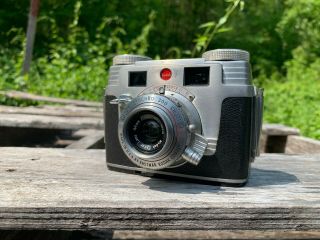 Vintage Kodak Signet 35 Camera Ektar Lens With Partial Leather Case