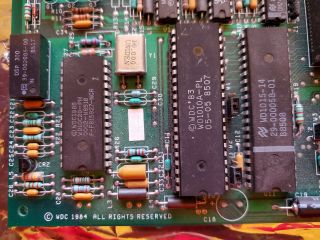 Vintage Western Digital WD 10002S - WX2 MFM Hard Drive controller card 8 - bit ISA 4