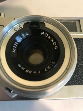 MINOLTA AL - F Camera with ROKKOR Lens 1:2.  7 f=38mm 3
