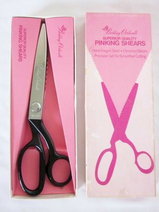 Vtg Belding Corticelli Pinking Shears Scissors 9 " Model S5419 Hand Forged Steel
