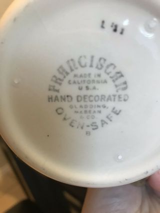 Vintage Franciscian Desert Rose Coffee Cups Set Of 7
