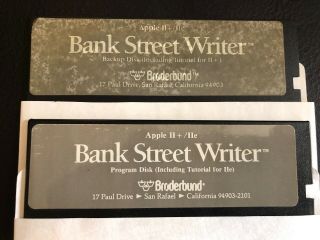 Bank Street Writer 2 Disk Set / Apple Ii Home Computers