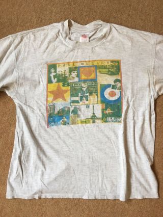Vintage Paul Weller 1995 Tour T Shirt The Jam Oasis Blur Indie Mod