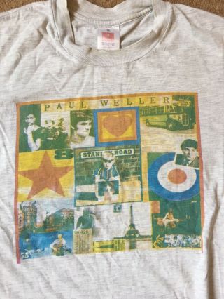 Vintage PAUL WELLER 1995 Tour T Shirt The Jam Oasis Blur Indie Mod 2