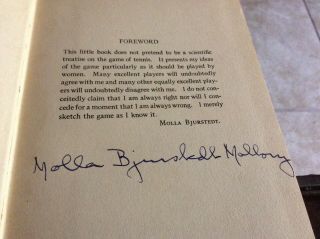 VINTAGE LAWN TENNIS BOOK - TENNIS FOR WOMEN - SIGNED 5