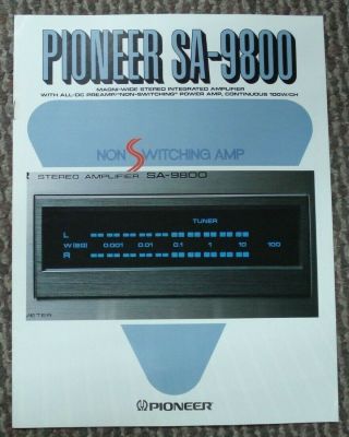 Vintage Pioneer Sa - 9800 Specifications And Information