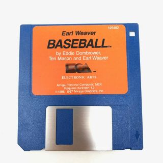 Amiga Computer Software Earl Weaver Baseball Electronic Arts 1986