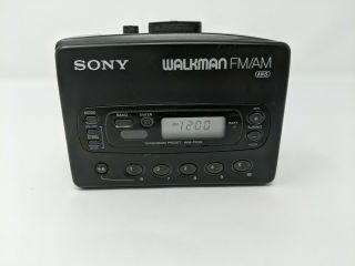 Sony Walkman Avls Wm - Fx28 Cassette Player Portable Alarm Fm/am Radio Vintage