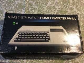 Texas Instruments Ti - 99/4a Home Computer Box Vintage 1983 Video Game Console