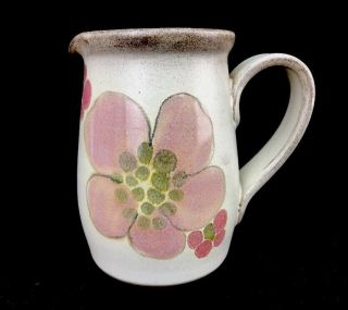 Vintage 1970s Denby Langley Gypsy Creamer Floral England Pottery Stoneware 4 - 1/8