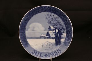 Vtg Royal Copenhagen Porcelain China 1923 Annual Xmas Landscape Scene 7 " Plate