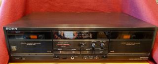 Vintage Sony Dual Cassette Player Recorder Tc - W320 Clean/tested/working