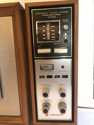 Vintage Mid 60’s Panasonic RE - 787 FM/AM Stereo With Extension Speaker 7