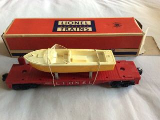 Lionel Train Vintage Flat Car With Boat,  No.  6801 - 50,  Box