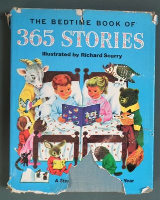 The Bedtime Book Of 365 Stories Richard Scarry Vintage 60s 70s Hb Dj Children 