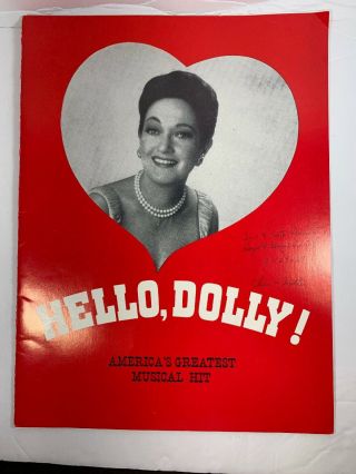 Vintage " Hello Dolly ” Souvenir Program Album 1968 Program Dorothy Lamour