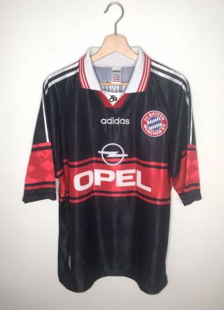 Vtg Adidas Bayern Munich Fc 1997/98 Away Shirt Trikot Camiseta Soccer Opel Sz L