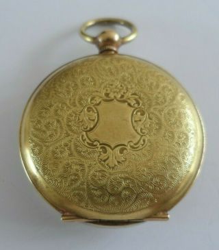 Vintage ' IVY ' pocket watch,  Swiss made with Roman numerals in a gold toned case. 3