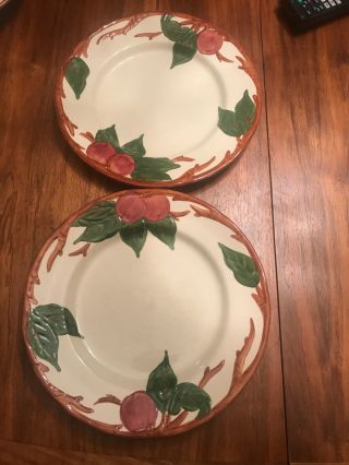2 Vintage Franciscan Apple Size 9 3/4 " Luncheon Plate Made In England