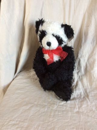 Vintage Russ Berrie Panda Bear Ping Pong Plush 15 Inch Stuffed Animal Toy