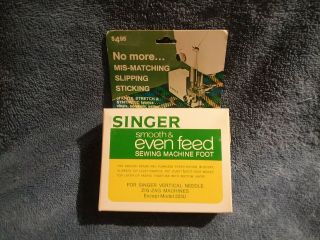 Vintage Singer Smooth & Even Feed Sewing Machine Foot C - 470 & Booklet