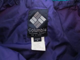 Vintage Columbia Pink Purple Green 100 Nylon Ski Snowboard Pants Size Medium 3
