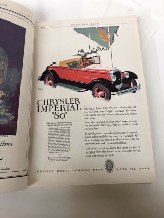 Vintage Country Life Magazines 1927 Feb - April Bound Magazines Many Great Ads 4