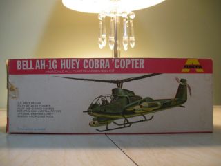 1972 Vintage Aurora 1/48 Bell Ah - 1g Huey Cobra Helicopter 501