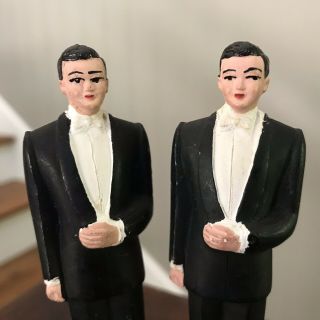 Vintage Wedding Cake Topper Gay 
