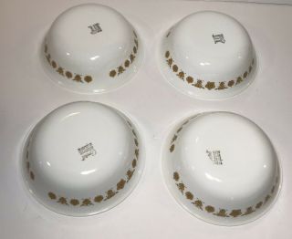 Set Of 8 VINTAGE CORELLE BUTTERFLY GOLD CEREAL / SOUP BOWLS - 5