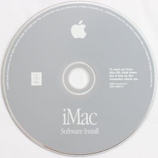 Apple Imac G3 Early/summer 2001 Powermac4,  1 Install Disc Os 9.  1 Z691 - 2864 - A