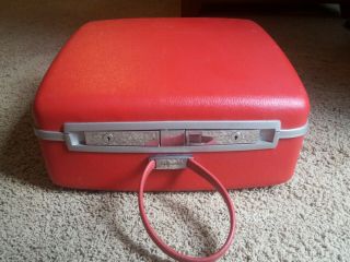Samsonite Contoura Vintage Red Suitcase Overnight Travel Bag Loop Handle Luggage