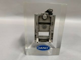 Vtg Danly Die Set Company Advertising Promotional Lucite Paperweight (A7) 3