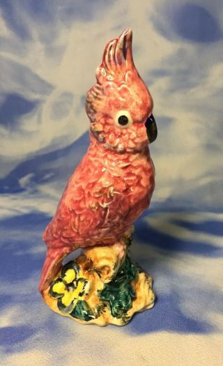 Htf 6 " Vintage Stangl Pottery " Cockatoo " Pink Bird Figurine 3405 Euc