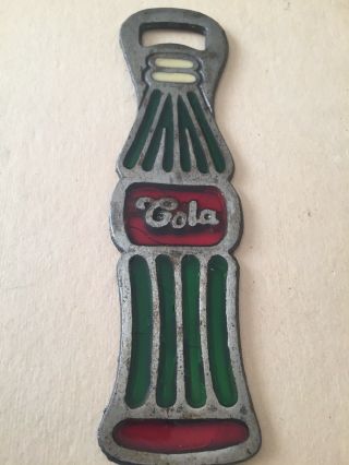 Vintage Cola Stained Glass Bottle Opener