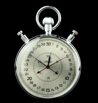 Slava.  20 Jewels.  Vintage Soviet Stopwatch.  Chronometer.  Ussr ☭