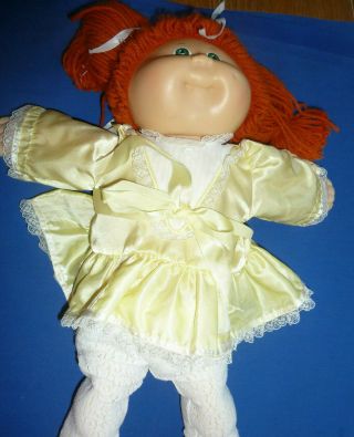 Cabbage Patch Kids Vtg 1978/1982 Baby Doll Green Eyes Red Hair Xavier Roberts