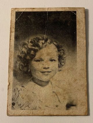 Shirley Temple Collector’s Card Vintage One Of A Kind 20th Century Fox (1935)