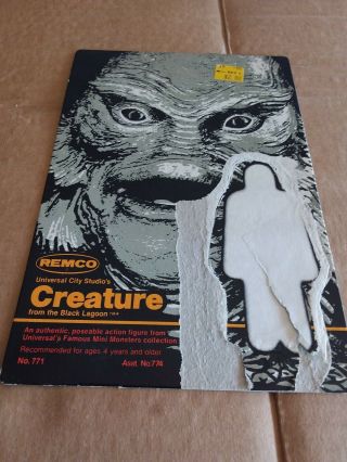 Vintage Remco Creature From The Black Lagoon 1980 Card Back Only