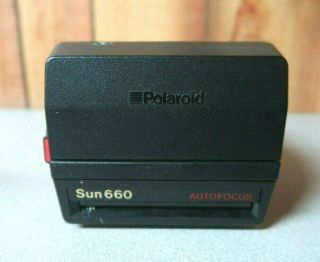 Vintage Polaroid Sun 660 Autofocus Instant Camera with 10 Count 600 Film 6