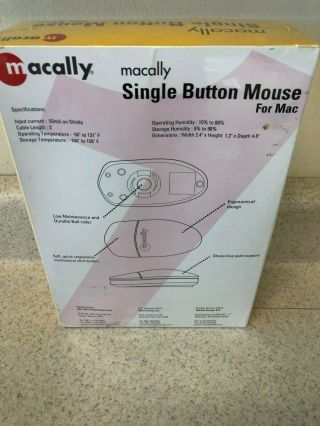 Macally Single Button ADB Mouse for Apple Mac Factory 2
