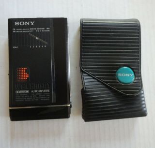 Vintage Sony Walkman Am Fm Radio Cassette Player Wm - F100 Iii Japan Battery Case