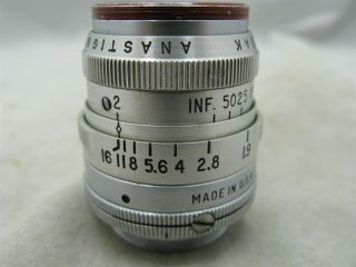 Kodak Anastigmat 1 " 25mm F1.  9 C Mount Lens
