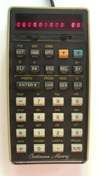 Vintage Calculator Hewlett - Packard Hp - 29c With Leather Case And Charger