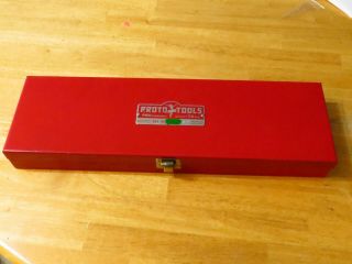 Vintage Proto Professional Tools Metal Case Socket Set Box 5295 Only 5 " X 17 "