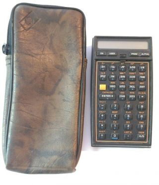 Vintage Calculator Hewlett - Packard Hp - 41cx With Leather Case