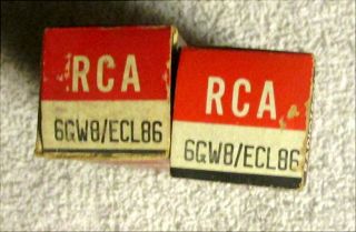 Two Matched Vintage Nos Rca 6gw8/ecl86 Tubes 1966 & 1970 Dates