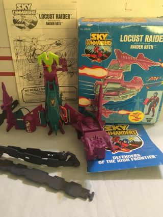 Vintage 1987 Kenner Sky Commanders Locust Raider,  Raider Rath•100 Complete